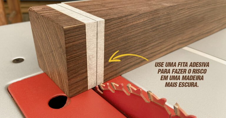 Corte Preciso: Fita adesiva para marcar madeiras escuras