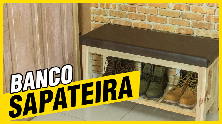 Banco Sapateira de Madeira
