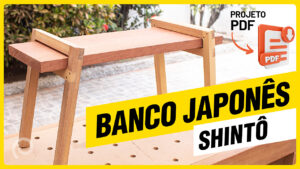 Banco Japonês Shintô: design japonês, simplicidade e marcenaria na prática