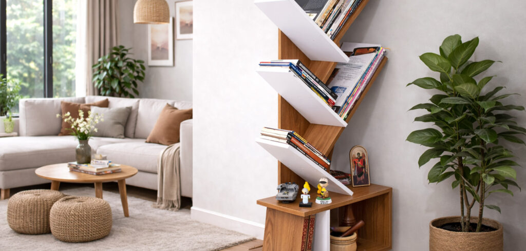 Estante de Livros Árvore - Uma ótima opção para decorar sua sala ou escritório!