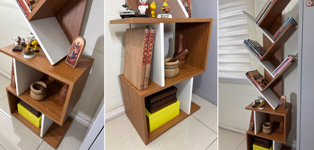 Estante de livros diferente - veja os detalhes!